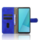 Sony Xperia 10 VIII EIDERWOOD Artificial Leather Flip Case with Wallet and Stand Function - Blue