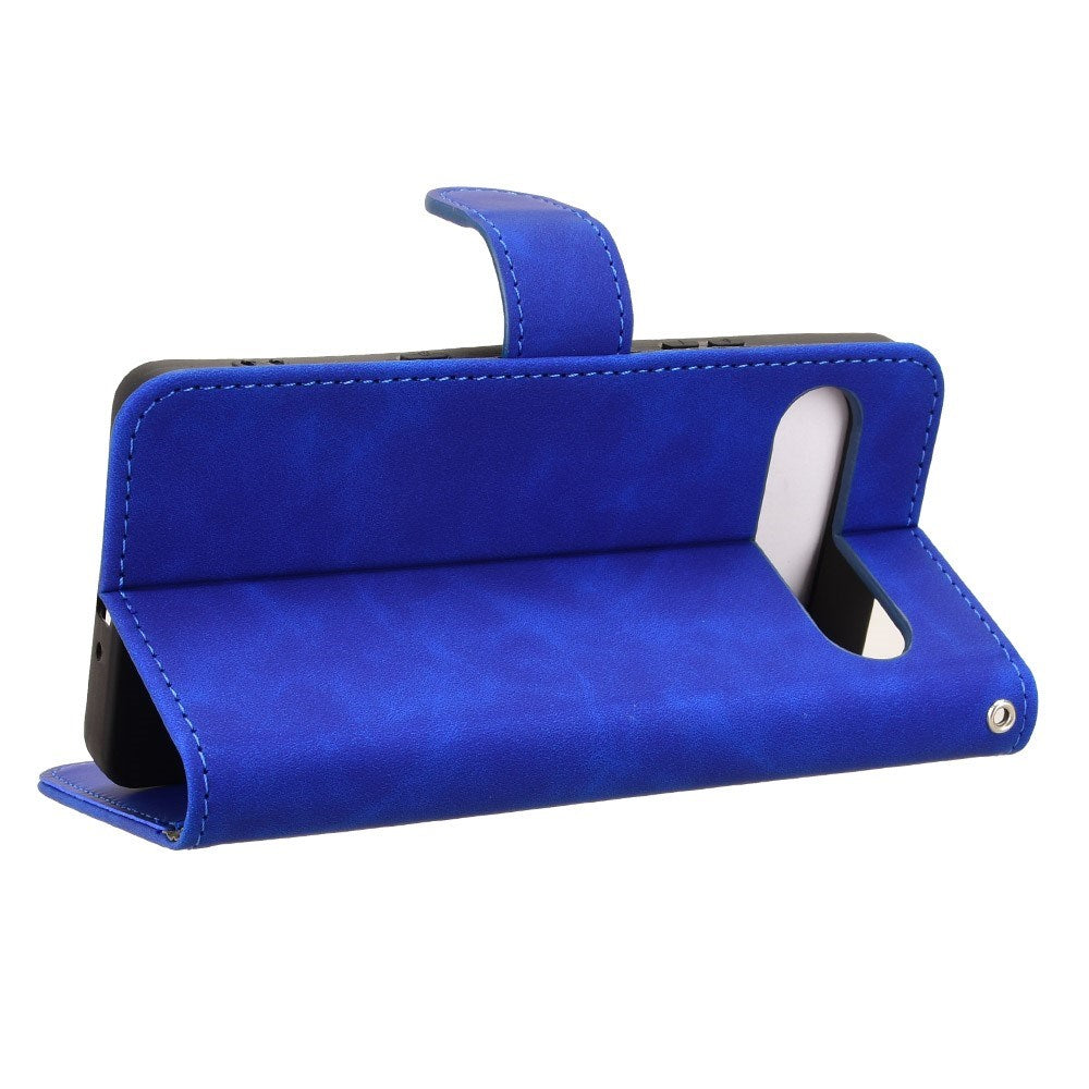 Sony Xperia 10 VIII EIDERWOOD Artificial Leather Flip Case with Wallet and Stand Function - Blue