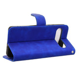 Sony Xperia 10 VIII EIDERWOOD Artificial Leather Flip Case with Wallet and Stand Function - Blue