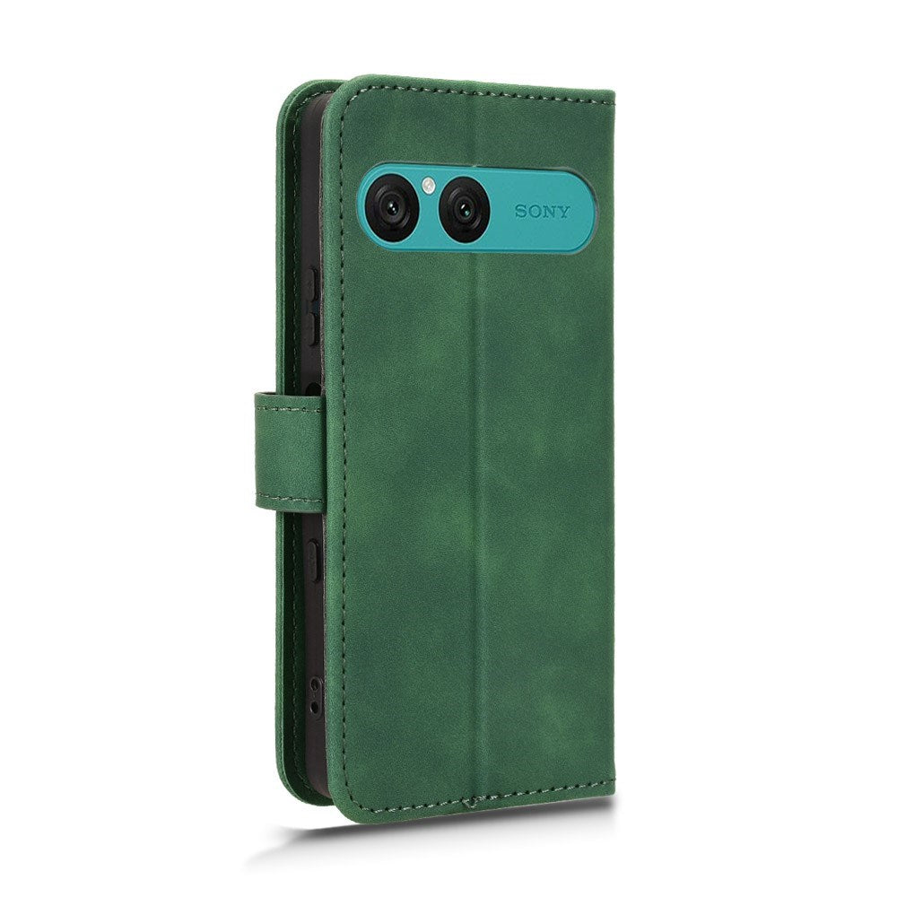 Sony Xperia 10 VIII EIDERWOOD Artificial Leather Flip Case with Wallet and Stand Function - Green