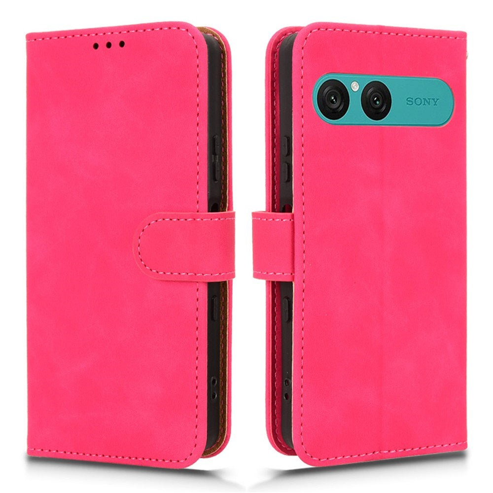 Sony Xperia 10 VIII EIDERWOOD Artificial Leather Flip Case with Wallet and Stand Function - Pink