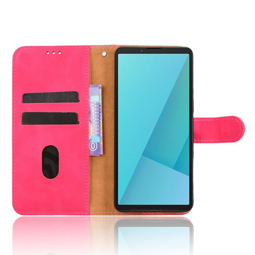 Sony Xperia 10 VIII EIDERWOOD Artificial Leather Flip Case with Wallet and Stand Function - Pink