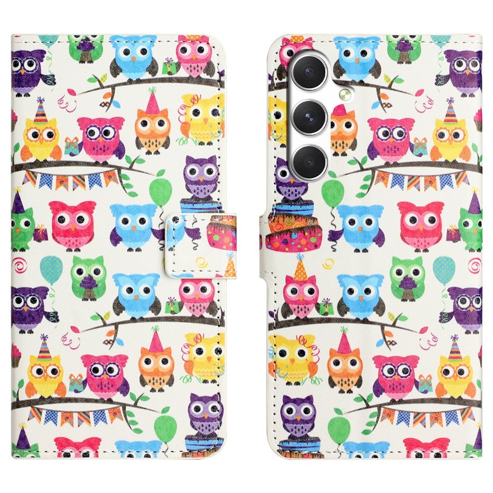 Samsung Galaxy S26 FE EIDERWOOD Flip Case with Wallet and Stand Function - Owls