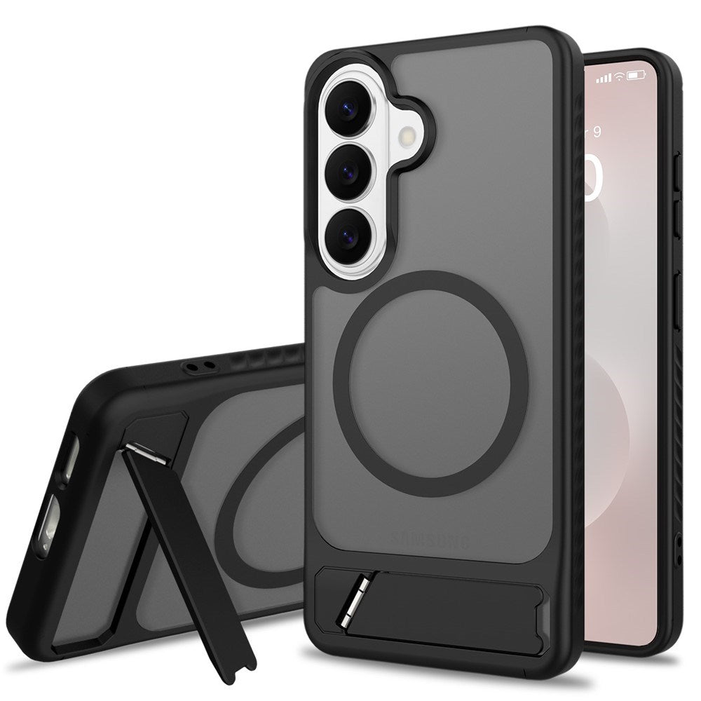 Samsung Galaxy S26 FE / S25 FE EIDERWOOD Hybrid Case with Kickstand - MagSafe Compatible - Black