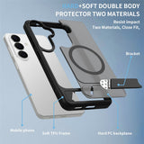 Samsung Galaxy S26 FE / S25 FE EIDERWOOD Hybrid Case with Kickstand - MagSafe Compatible - Black