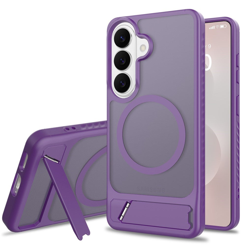 Samsung Galaxy S26 FE / S25 FE EIDERWOOD Hybrid Case with Kickstand - MagSafe Compatible - Purple
