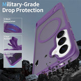 Samsung Galaxy S26 FE / S25 FE EIDERWOOD Hybrid Case with Kickstand - MagSafe Compatible - Purple