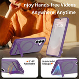 Samsung Galaxy S26 FE / S25 FE EIDERWOOD Hybrid Case with Kickstand - MagSafe Compatible - Purple