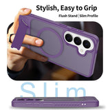 Samsung Galaxy S26 FE / S25 FE EIDERWOOD Hybrid Case with Kickstand - MagSafe Compatible - Purple
