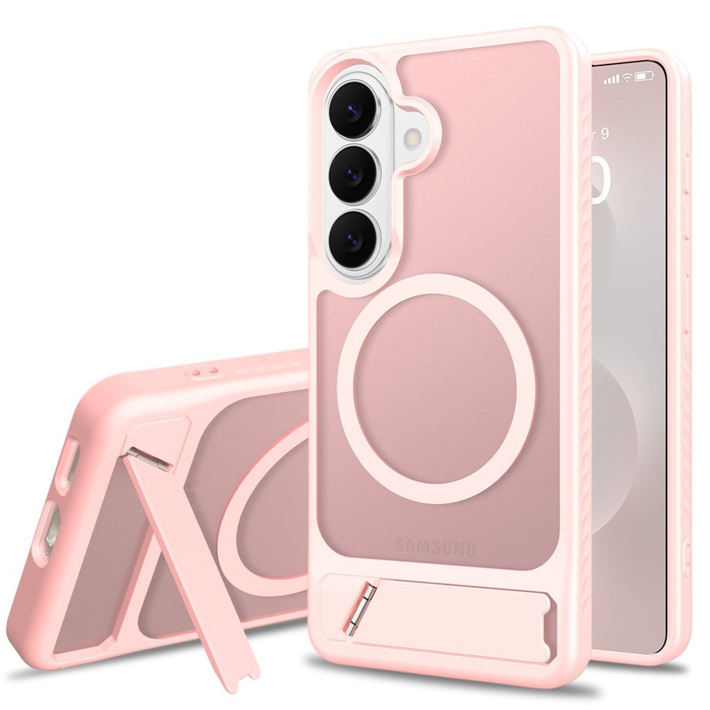 Samsung Galaxy S26 FE / S25 FE EIDERWOOD Hybrid Case with Kickstand - MagSafe Compatible - Pink