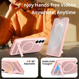 Samsung Galaxy S26 FE / S25 FE EIDERWOOD Hybrid Case with Kickstand - MagSafe Compatible - Pink