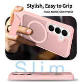 Samsung Galaxy S26 FE / S25 FE EIDERWOOD Hybrid Case with Kickstand - MagSafe Compatible - Pink