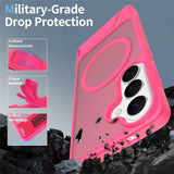 Samsung Galaxy S26 FE / S25 FE EIDERWOOD Hybrid Case with Kickstand - MagSafe Compatible - Hot Pink