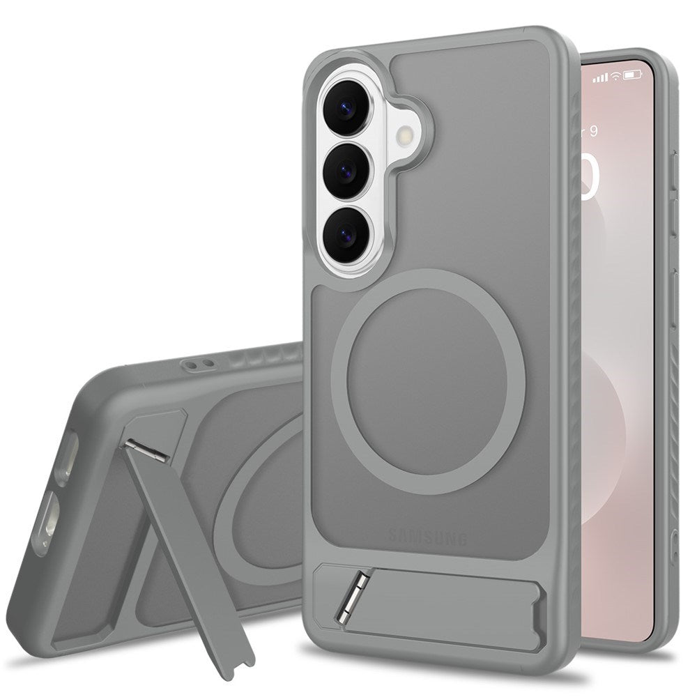 Samsung Galaxy S26 FE / S25 FE EIDERWOOD Hybrid Case with Kickstand - MagSafe Compatible - Grey
