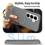 Samsung Galaxy S26 FE / S25 FE EIDERWOOD Hybrid Case with Kickstand - MagSafe Compatible - Grey