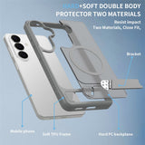 Samsung Galaxy S26 FE / S25 FE EIDERWOOD Hybrid Case with Kickstand - MagSafe Compatible - Grey