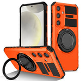 EIDERWOOD Samsung Galaxy S26 FE / S25 FE Tough Case w. Magnetic Kickstand - Orange