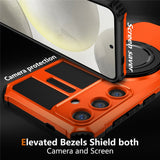 EIDERWOOD Samsung Galaxy S26 FE / S25 FE Tough Case w. Magnetic Kickstand - Orange