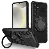 EIDERWOOD Samsung Galaxy S26 FE / S25 FE Tough Case w. Magnetic Kickstand - Black
