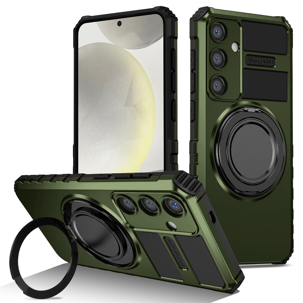 EIDERWOOD Samsung Galaxy S26 FE / S25 FE Tough Case w. Magnetic Kickstand - Green