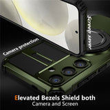 EIDERWOOD Samsung Galaxy S26 FE / S25 FE Tough Case w. Magnetic Kickstand - Green