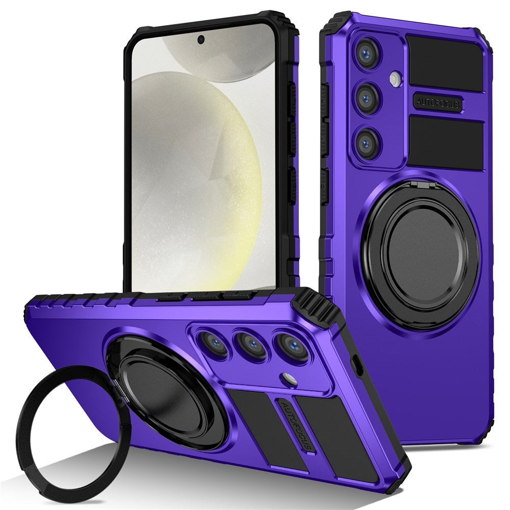 EIDERWOOD Samsung Galaxy S26 FE / S25 FE Tough Case w. Magnetic Kickstand - Purple