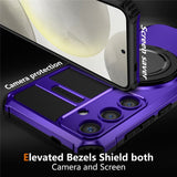 EIDERWOOD Samsung Galaxy S26 FE / S25 FE Tough Case w. Magnetic Kickstand - Purple