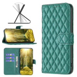 Google Pixel 11a EIDERWOOD Textured Faux Leather Flip Case with Card Holder & Stand Function - Green