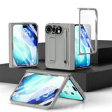 iPhone Fold EIDERWOOD Case with Screen Protector, Camera Protector and Stylus - Grey