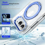 iPhone Fold EIDERWOOD Hybrid Case with Kickstand - MagSafe Compatible - Transparent / Purple