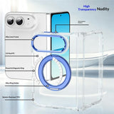 iPhone Fold EIDERWOOD Hybrid Case with Kickstand - MagSafe Compatible - Transparent / Silver