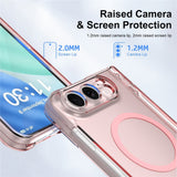 iPhone Fold EIDERWOOD Hybrid Case with Screen Protector - MagSafe Compatible - Transparent / Pink