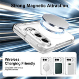 iPhone Fold EIDERWOOD Hybrid Case with Screen Protector - MagSafe Compatible - Transparent / White