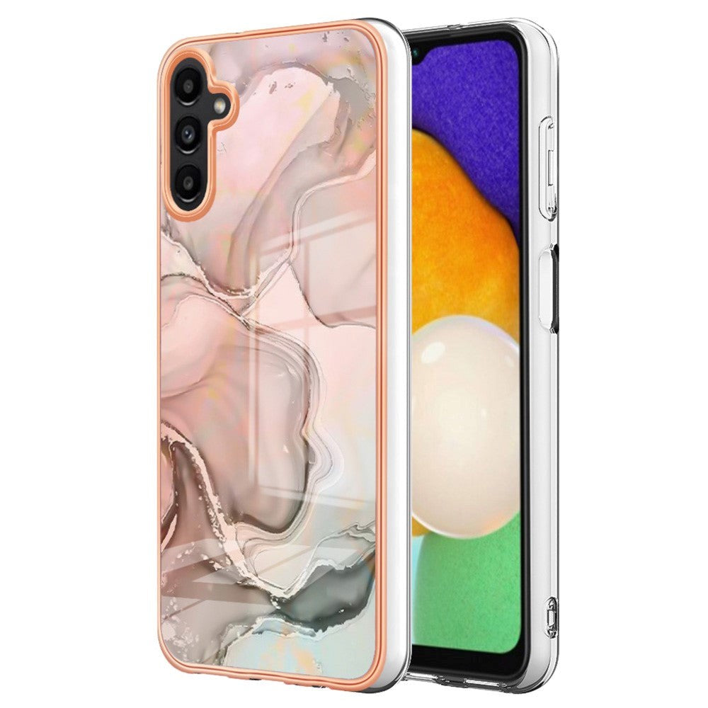 Samsung Galaxy A34 (5G) Plastic Case - Pink / Green Marble