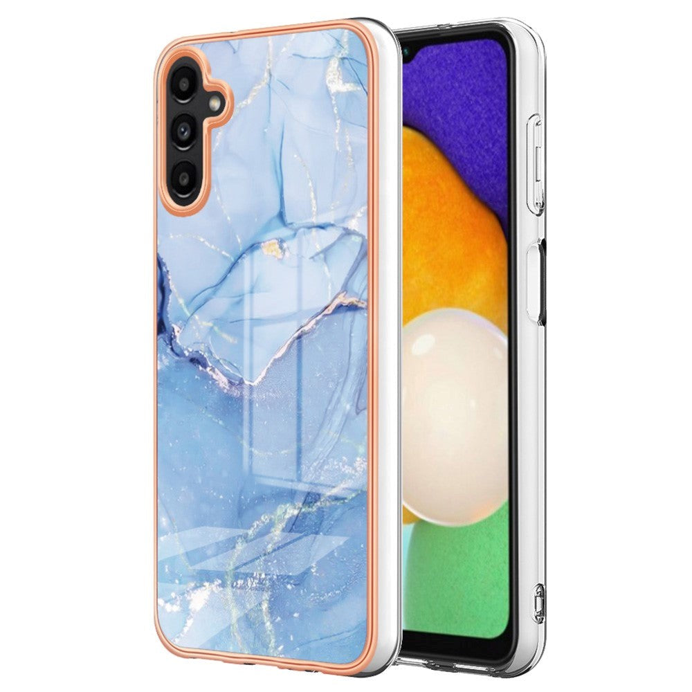 Samsung Galaxy A34 (5G) Plastic Case - Blue / White Marble