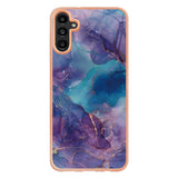 Samsung Galaxy A34 (5G) Plastic Case - Blue / Purple Marble