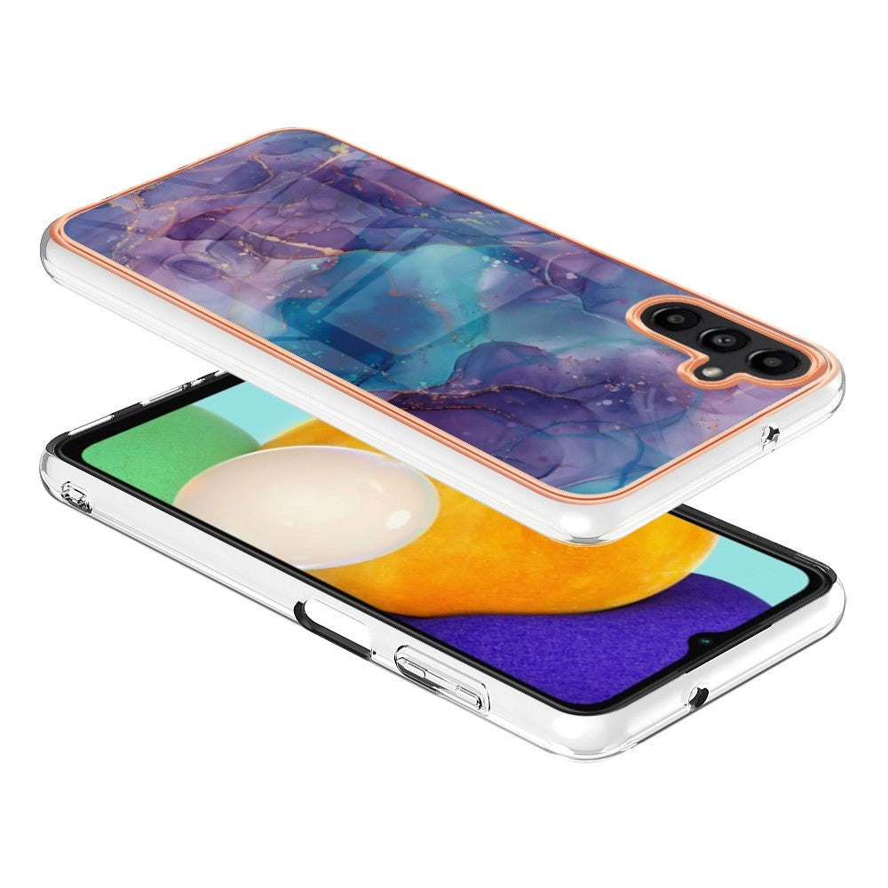 Samsung Galaxy A34 (5G) Plastic Case - Blue / Purple Marble