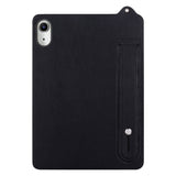 iPad Mini (2026) 8th Gen. EIDERWOOD Faux Leather Back Case with Strap Kickstand - Black