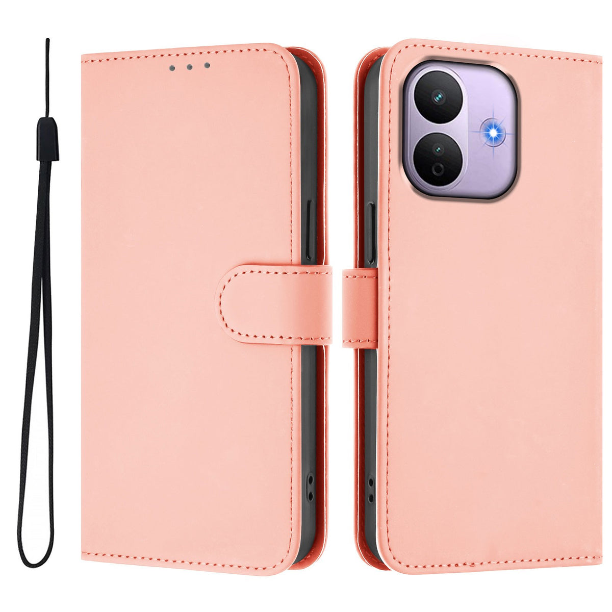 Xiaomi Redmi Note 17 Pro (5G) EIDERWOOD Faux Leather Flip Case with Strap - Pink