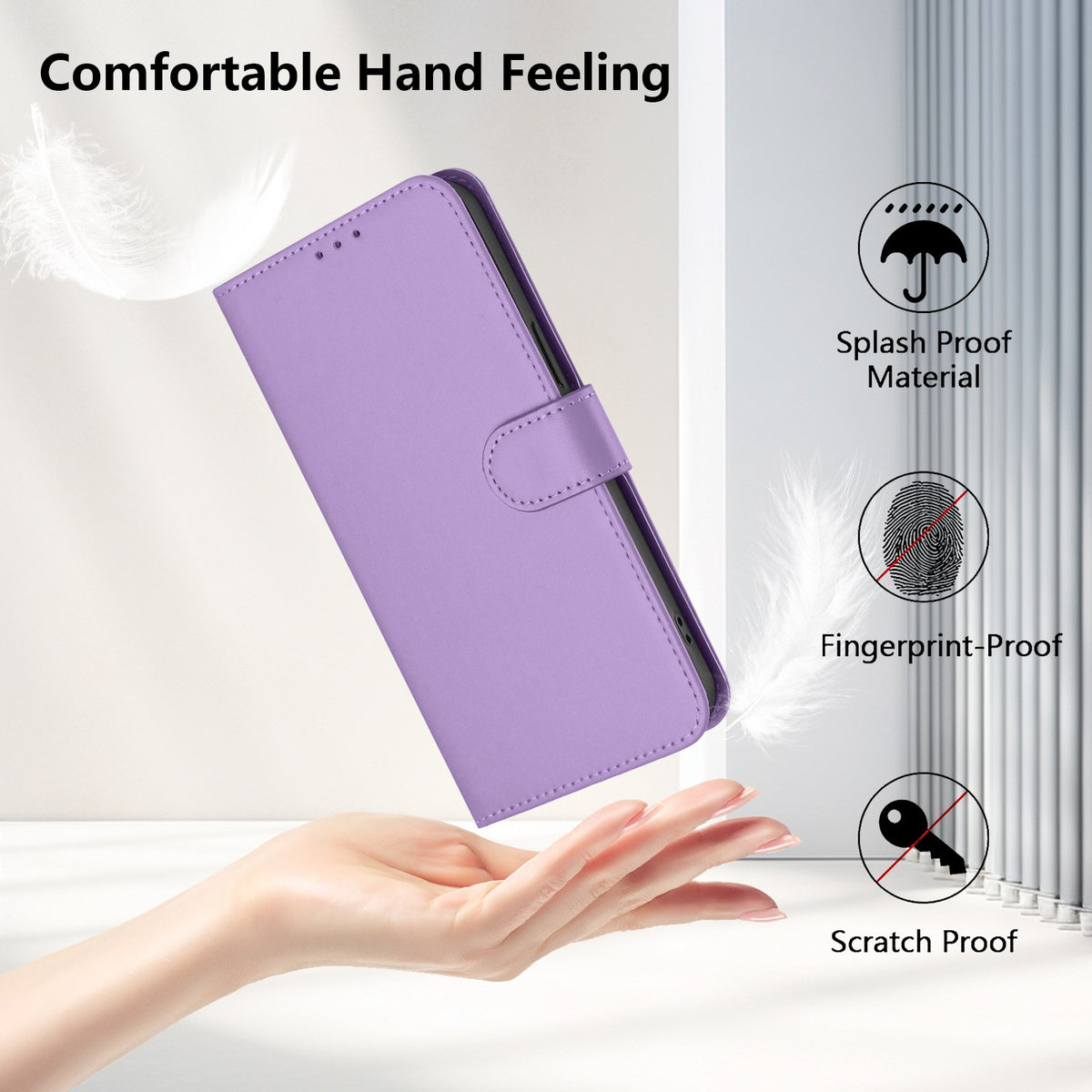 Xiaomi Redmi Note 17 Pro (5G) EIDERWOOD Faux Leather Flip Case with Strap - Purple