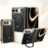 iPhone Duo EIDERWOOD Faux Leather Back Case with Kickstand - MagSafe Compatible - White
