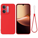 Xiaomi Redmi 17C (5G) EIDERWOOD Silicone Case w. Strap - Red