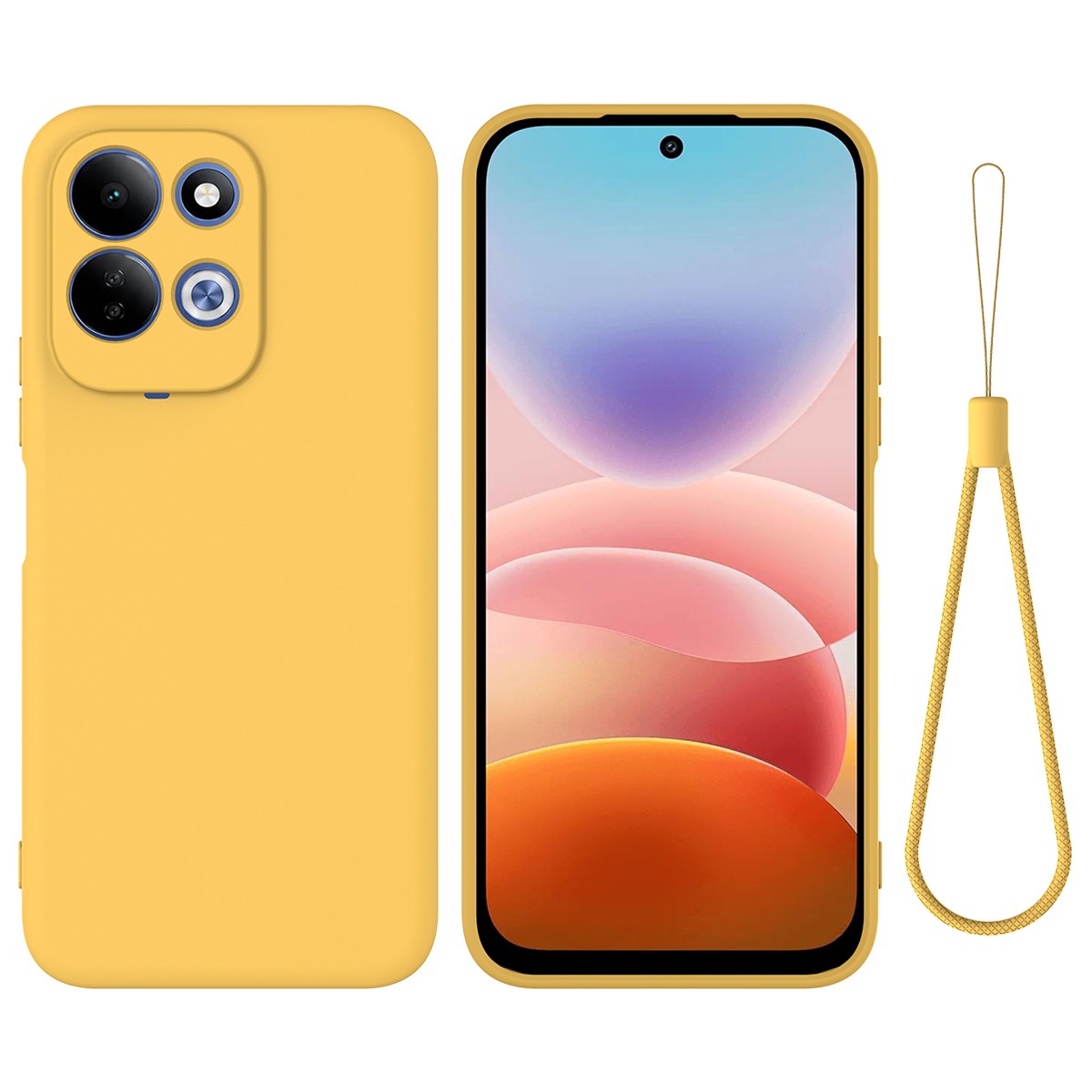 Xiaomi Redmi 17 (5G / 4G) EIDERWOOD Silicone Case W. Strap - Yellow