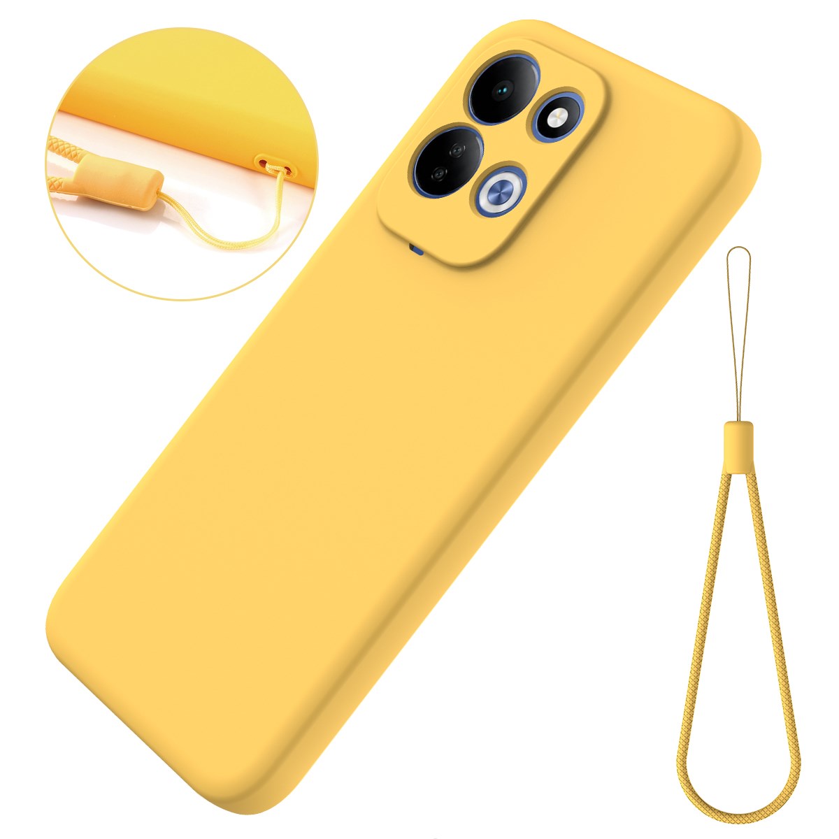 Xiaomi Redmi 17 (5G / 4G) EIDERWOOD Silicone Case W. Strap - Yellow