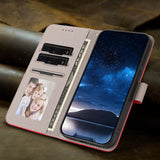 Xiaomi Redmi 17 (5G) / (4G) EIDERWOOD Artificial Leather Flip Case with Stand and Card Holder - Red