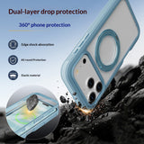 iPhone 18 Pro Max / 17 Pro Max EIDERWOOD Case with Screen Protector and Stand Function - MagSafe Compatible - Blue / Transparent