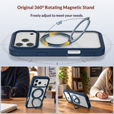 iPhone 18 Pro Max / 17 Pro Max EIDERWOOD Case with Screen Protector and Stand Function - MagSafe Compatible - Blue / Transparent