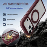 iPhone 18 Pro / 17 Pro EIDERWOOD Case with Screen Protector and Stand Function - MagSafe Compatible - Red / Transparent