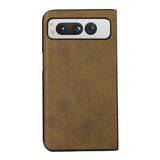 Google Pixel Fold Leather Covered Plastic Case - Olive Green