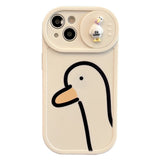 iPhone 14 Plus Flexible Back Case w. Camera Lens Protector - Cute Duck